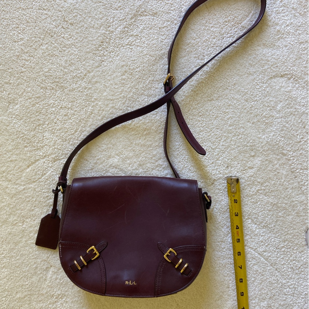 Ralph Lauren Brown Crossbody Bag with Adjustable Strap trending Burgundy color